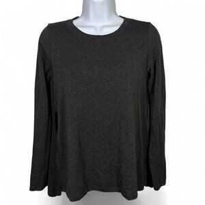 Beyond Yoga Crewneck Fleece Side-Split Sweatshirt in Charcoal